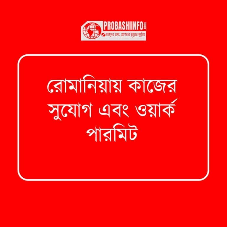 রোমানিয়ায় কাজের সুযোগ এবং ওয়ার্ক পারমিট