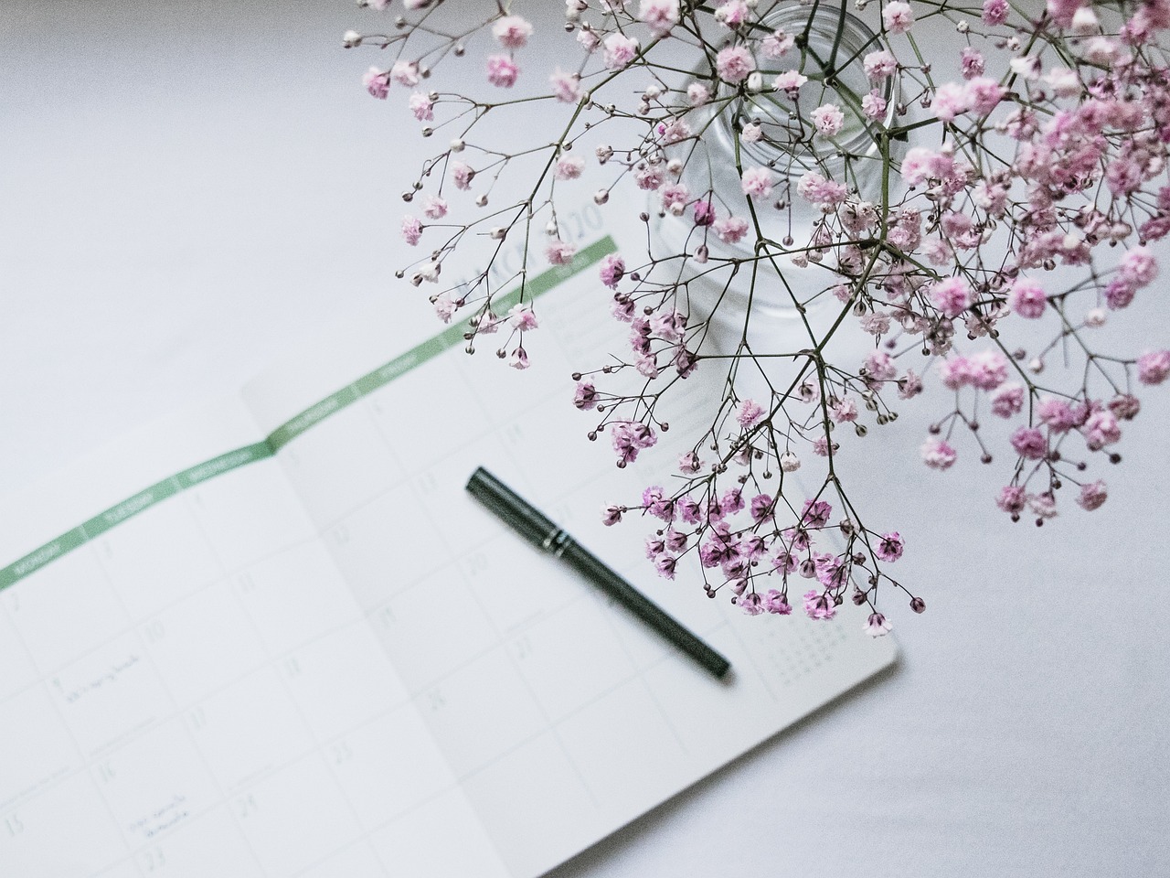 calendar and planning schedule on desk