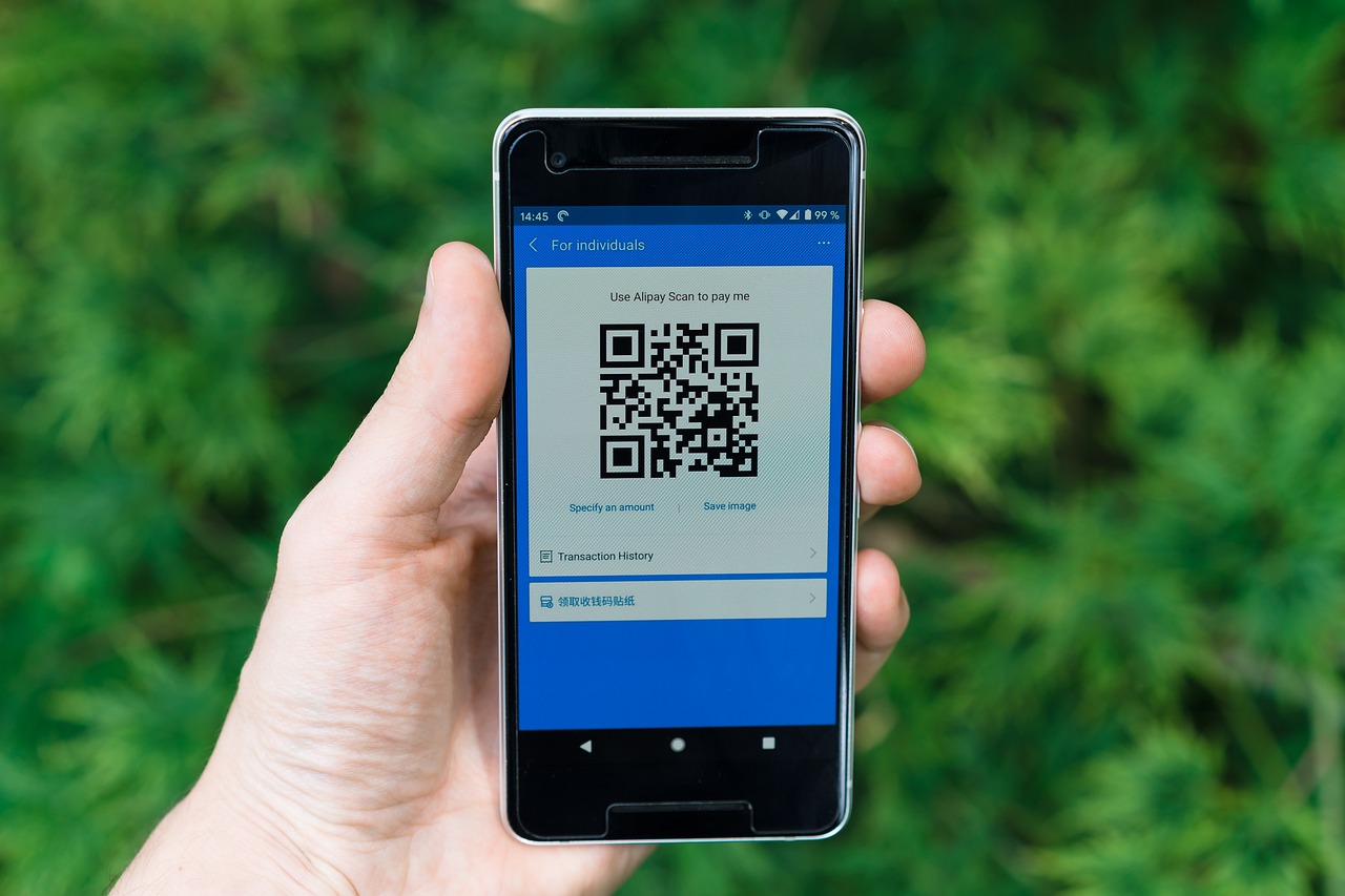digital security qr code scanning on smartphone