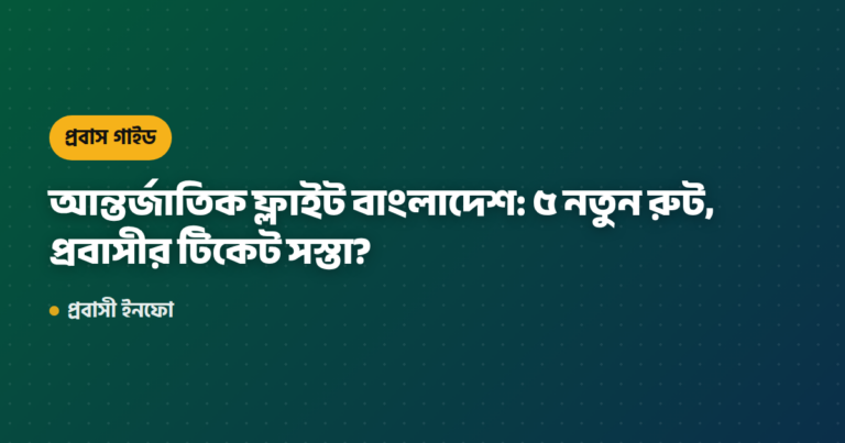 আন্তর্জাতিক ফ্লাইট বাংলাদেশ: ৫ নতুন রুট, প্রবাসীর টিকেট সস্তা?