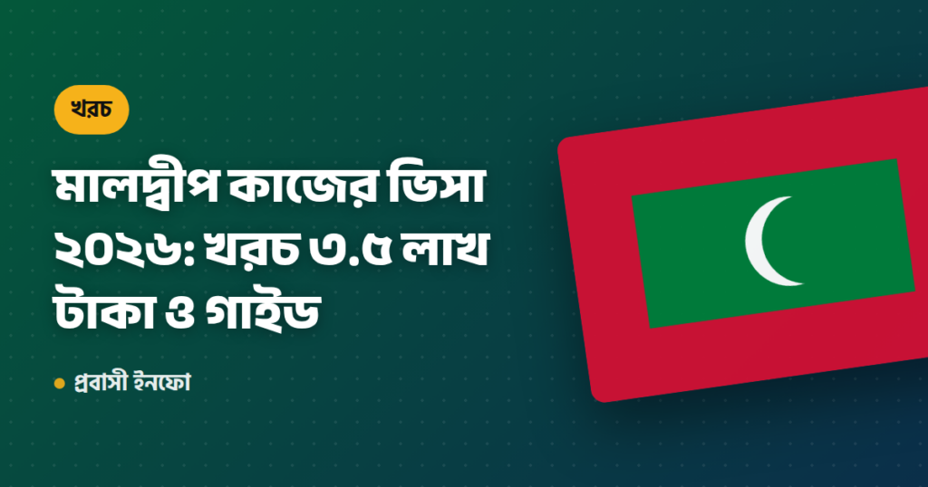 মালদ্বীপ কাজের ভিসা ২০২৬: খরচ ৩.৫ লাখ টাকা ও গাইড