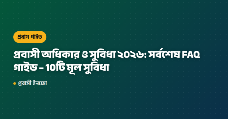 প্রবাসী অধিকার ও সুবিধা ২০২৬: সর্বশেষ FAQ গাইড – 10টি মূল সুবিধা